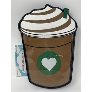 Sleepyville Critters Frappuccino Coffee Heart Crossbody Purse‎ Bag NWT Comeco
